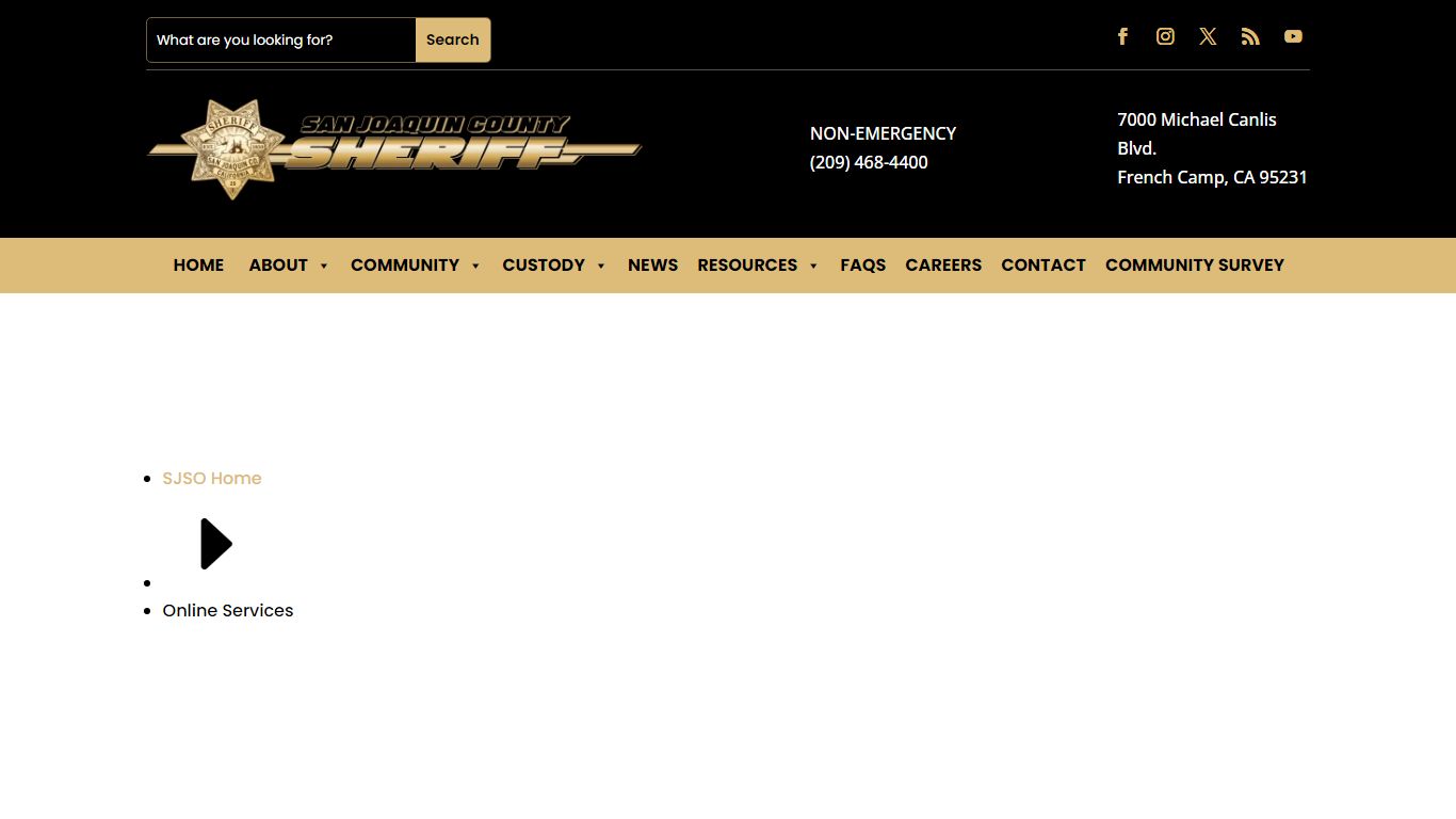 Online Services | San Joaquin County Sheriff's Office